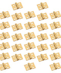 Mini Copper Hinges 30 Pcs 8x10mm Gold Tone Tiny Hinge Set For DIY Jewelry Boxes Small Wooden Boxes Cabinet Hardware