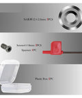 Round 12mm Carbide Inserts For Lathe Turning Negative Rake Cutters 3 Pack with screws, spanner, and plastic box visible