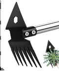 2-In-1 Weed Puller Tool With Long Handle, Dual-Head Garden Hoe And Weeder For Deep Root Uprooting, Heavy-Duty Manganese Steel