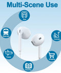 Two Pack USB C Earbuds With Mic And Remote, Noise Cancelling Type C Headphones For iPhone 15 16 17 Series multi-scene usage