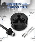 Three Jaw Self Centering Lathe Chuck Set For Mini Lathes And Drill Presses, Z011 Extension Kit with connecting rod, shown separate
