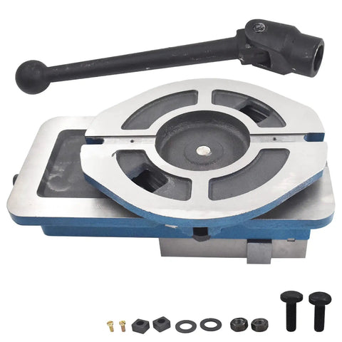Beefy 6 Inch Heavy Duty Milling Vise With 360 Degree Swivel Base And High Precision Clamping For Metalworking, Locking Bench Vise, 6.3 Inch Jaw Width, 1.75 Inch Jaw Height, 5.79 Inch Overall Height. swivel base with handle and mounting hardware