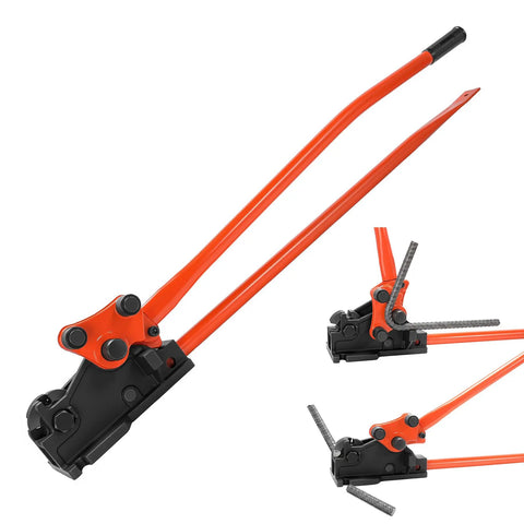 2 In 1 Rebar Bender And Cutter All In One Handheld Metal Bending And Cutting Tool with orange handles