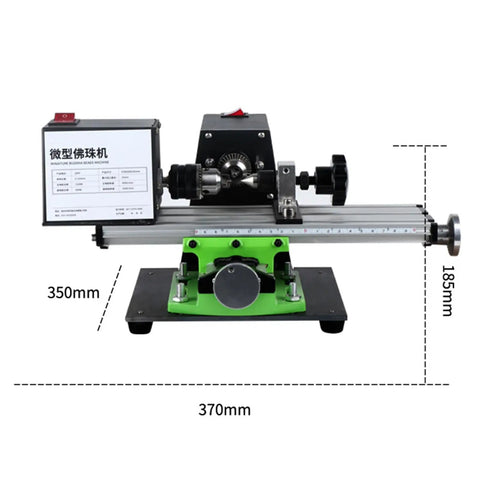 AOXHUGB Mini Metal Lathe Machine 1200W High Power Polisher Grinder Tool for precision drilling, 370mm metal base.