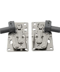 Pair of Soft Close Flip Out Tray Hinges for Sink Front Drawers, anti rust steel, heavy duty scissor hinges, top view