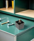 Set Of 6 Metal Furniture Legs With M8 Threaded Leveling Feet dark square tapered leg with threaded base for cabinet use