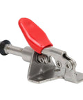 Stainless Steel Toggle Clamp With Quick Release, Heavy Duty Welding Fixture Hand Tool with red handle for Metal Plates