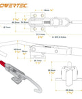 Heavy Duty J Hook Toggle Clamps Delivering Badass Three Seventy Five Pound Grip Sweet Pull Action Draw Latch dimensions and layout diagram.