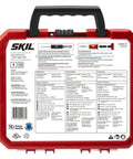 Back view of Rechargeable 4V Cordless Pistol Grip Screwdriver With 42 Piece Bit Set USB Charger And Carrying Case