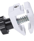 Heavy Duty Force Clamp And Jaw Clamp Plate For Pull Test And Tensile Tester, Smooth Jaw, Push Pull Fixture, 500N Max Load, Large Holding Power, A Real Workhorse For Testing Rubber, Cables, Paper, Plastic Films And Electrical Components. Stainless steel clamp plate with spring and black knob