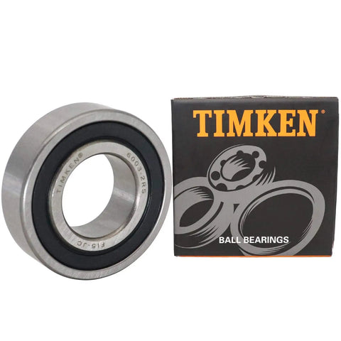 2 Pack 6003-2RS Double Rubber Seal Deep Groove Ball Bearings 17x35x10mm with packaging, chrome steel construction.