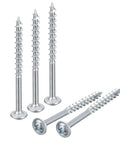 8 By 2 Inch Pocket Hole Screws Set, 100 Count, Phillips Drive Self Tapping Wood Screws, close-up view with pointed tips.
