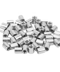 Ultimate 50-Piece M5 Threaded Coupling Nut Set Stainless Steel Round Connector Kit For Home Garage Pipe Repairs Heavy Machinery Fix It Up Fast, pile view