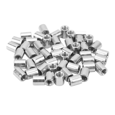 Ultimate 50-Piece M5 Threaded Coupling Nut Set Stainless Steel Round Connector Kit For Home Garage Pipe Repairs Heavy Machinery Fix It Up Fast, pile view