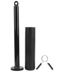 Barbell Loading Pin Steel Weight Holder For DIY Gyms, 250 Lb Capacity, 12.6 Inch Long Plate Pin With Sponge Base, Secure Plate Retention System