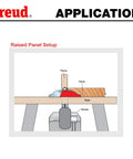 Raised Panel Router Bit Three And A Half Inch Diameter With Half Inch Shank One And A Half Inch Radius Quadra Cut application diagram