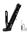 Adjustable Aluminum Triangle Motorcycle Kickstand, Heavy Duty Side Stand for Motorcycle, Scooter, and Dirt Bike, Universal Replacement with Non Slip Base, Durable Black Aluminum Alloy