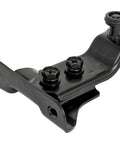 Two Sliding Rear Door Roller Top Brackets 72510-TK8-A01 72550-TK8-A01 for Honda Odyssey 2011-2017, front view of black metal bracket
