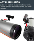 StarSense Autoguider For Computerized Telescopes With 3 Minute Auto Alignment installed on Celestron telescope with brackets.