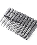 Huge 12 Pc Torx Security Screwdriver Bits Set With Magnetic Drill Drivers For Tough Jobs Including T5 T6 T7 Up To T40 Sizes In Durable S2 Steel, 12-piece T5-T40 set