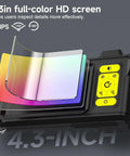 4.3-inch HD screen of 1080P HD Endoscope With Light 4.3 Inch IPS Display 8 LED Adjustable Illumination Semi Rigid 16.4 Ft Cable 8mm IP67 Waterproof Lens Clear Inspect Anywhere Great Fathers Day Gift For DIYers And Gadget Lovers