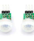 Five Pack PIR Motion Sensor Module With Pyroelectric Infrared Tech Top Notch Sensitivity Passive IR Sensor For Automatic Lighting And Home Security Ideal For Smart Home Projects And Easy Indoor Detection, two AM312 modules
