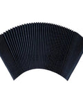 Front view of Beefed-Up Adjustable CNC Dust Cover Accordion Shield For Linear Guide Rails, 130-300mm Fit, 1500mm Long Protective Guard