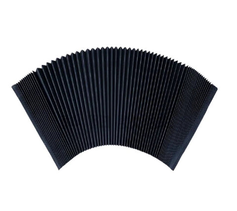 Front view of Beefed-Up Adjustable CNC Dust Cover Accordion Shield For Linear Guide Rails, 130-300mm Fit, 1500mm Long Protective Guard