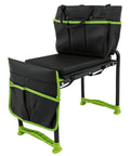 Heavy Duty Garden Kneeler And Seat 2-In-1 Foldable Bench with 11 Inch Detachable Kneeling Pad, tool pouch and carry bag