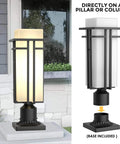 Heavy Duty Aluminum Outdoor Post Light With Frosted Glass Shade, Built To Last, Weatherproof And Rust Resistant Lamp Post