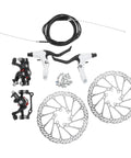 Trail Tough Mountain Bike Disc Brake Kit Equipped With Lightweight Hollow Rotors And Insanely Grippy Mechanical Calipers, includes rotors and calipers.