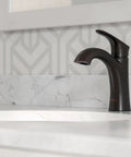 Weller Slick Single Handle Bathroom Sink Faucet With Single Hole Or Three Hole Mount In Tuscan Bronze Finish And Push And Seal Drain