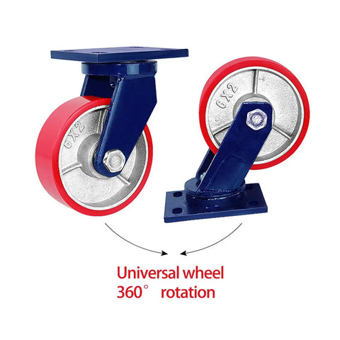 Heavy Duty Caster Wheels Set Of 4 With Precision Ball Bearings For Smooth Cruising Action And Secure Locking Features That Serve Up Effortless Furniture Mobility Without Any Sweat Or Tough Daily Strain, showcasing 360° rotation with robust construction.