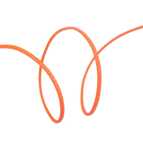 Curved view of GM Climbing Throw Line 2.2mm 180ft Orange UHMWPE Cord, 1000lb Strength