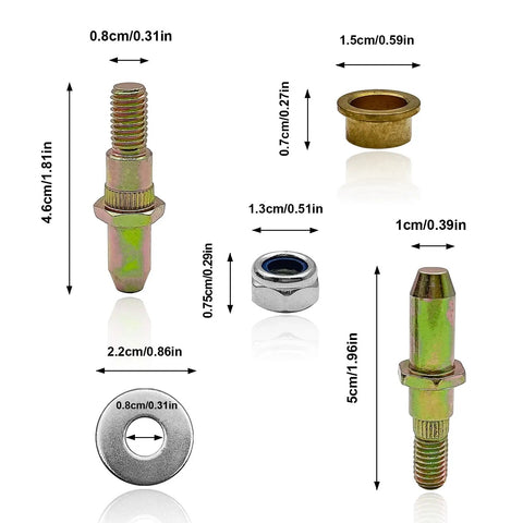Door Hinge Pin And Bushing Repair Kit For GMC Sierra Silverado Chevy Avalanche Suburban 1999-2007 dimensions and components