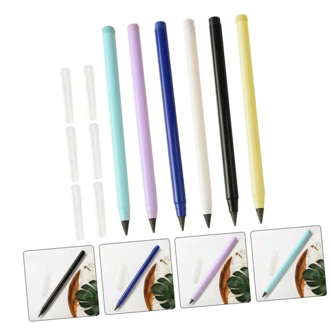Everlasting Reusable No Sharpening Pencils Set For Students And Artists Graphite Sketch Pencils in multiple colors with caps