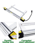 INTSUPERMAI Acrylic Plastic Bender 23.6 Inch Manual PVC Strip Heater With Light Box For Sign Making, showing durable heating tube and adjustable stand.