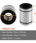 LM10UU linear bearings for 3D printers 10mm bore 19mm OD 29mm length