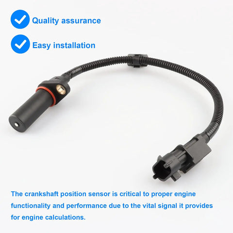Crankshaft Position Sensor Replacement For Hyundai And Kia Drop-In Plug And Play Direct Fit 391802B000 39180-2B000 black wired sensor