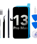 Pro Grade 6.7 Inch iPhone 13 Pro Max Screen Replacement Kit With LCD Display And 3D Touch Digitizer, DIY Repair Tools shown