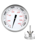 Spot On Accurate Grill Thermometer Replacement For Genesis 300 Series, Genesis II 300/400 Series, Summit Grills And E/S 310 330 Temperature Gauge Center Mount 2-3/8 Inch Diameter with stainless steel and dial face