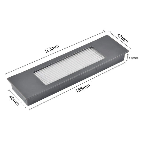 Universal Replacement Parts Kit For Deebot OZMO T8 T8 AIVI T5 And T8 Series Robot Vacuum Cleaners filter with dimensions.