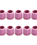 Get 10 Pcs Plasma Torch Nozzles For SG55 AG60 WSD60 Kits That Make Cutting Projects A Breeze And Keep Your DIY Repairs Slick And Smooth, pink ceramic nozzles.