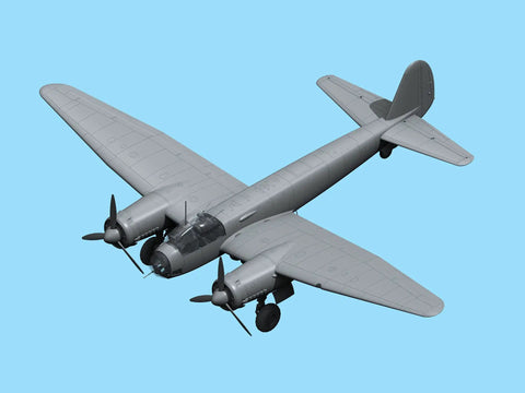 Ju 88A-5 WWII German Bomber Plastic Aircraft Model Kit In 1:48 Scale With Numbered Parts And Stickers Build Your Own Classic Bomber