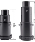 Variable Extension Telescope Camera Adapter for Canon SLR and DSLR Bodies to Telescopes, showing adjustable height options.