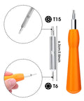 Doorbell Screw Kit With Twenty Replacement Screws And An Orange Universal Screwdriver Bits T6 Short T6 Long T15 Short T15 Long For Doorbell Second Gen And Pro Models Easy Install And Durable Gear For Quick Home Fix showing orange screwdriver with T6 and T15 bits