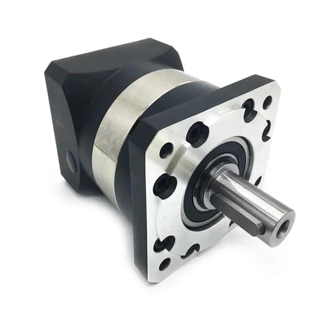 Heavy Hitter High Precision Planetary Gearbox For Nema 52 Servo Motors, 110mm flange, black and silver finish, designed for robust speed reduction.