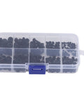 Rock Solid 270pc Nylon Screw Nut Washer Assortment Kit With M4 And M5 Threaded Plastic Fasteners Perfect For Tough DIY Repairs Electronics Projects And Hardware Jobs That Need Heavy Duty Durability. Clear organizer box with black nylon screws, nuts, and washers