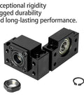 BK12 and BF12 bearing end blocks for 16mm ball screw linear motion CNC includes angular contact bearing fixed end block.