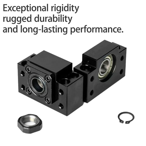 BK12 and BF12 bearing end blocks for 16mm ball screw linear motion CNC includes angular contact bearing fixed end block.